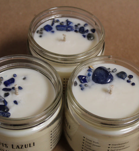 Lapis Lazuli (scented Mahogany & Teak) Soy Candle